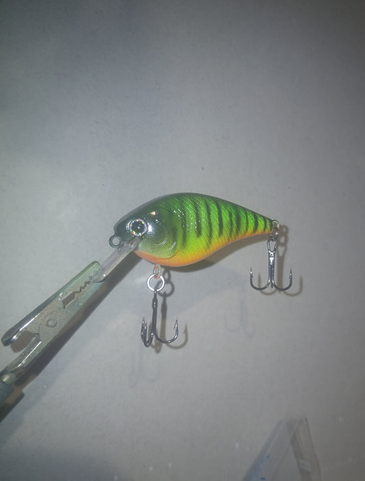 1.5 Square Bill Crankbait in Fire Tiger pattern